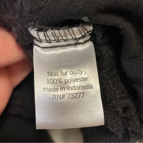 Sonoma Women's Teddy Jacket black white euc medium Sherpa soft warm quarter zip - Picture 8 of 8